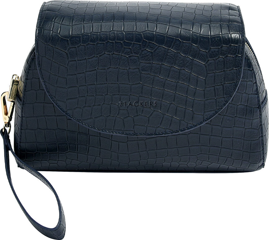 Stackers Cosmetic bag taupe with pockets for brushes