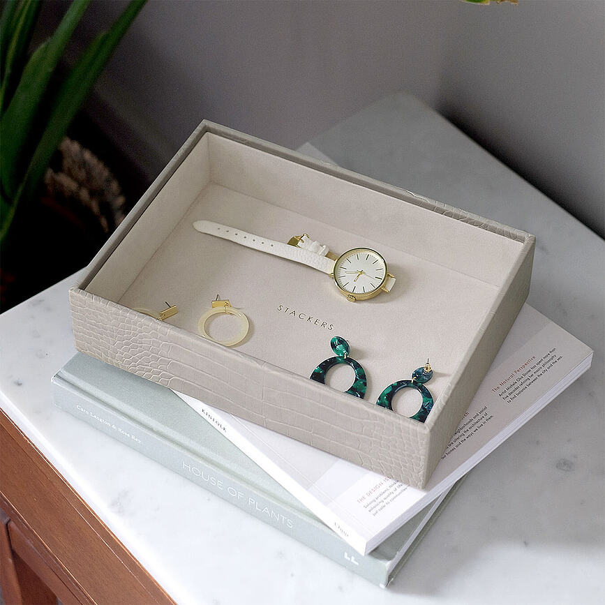 Stackers Croc Boîte à Bijoux Classique, Ouverte, mastic