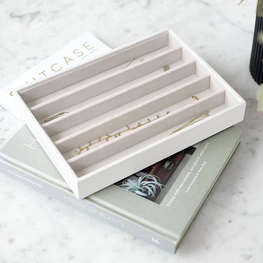 Stackers Croc Boîte à Bijoux, 5 compartiments, classique, putty