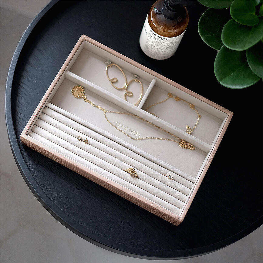 Stackers Croc Κουτί Κοσμημάτων, 4 θέσεων, classic, putty