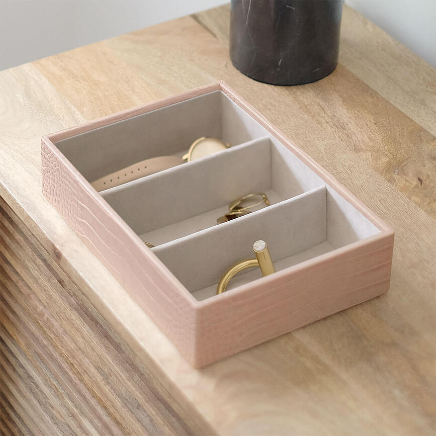 Stackers Croc Kutija za nakit klasična s 3 pretinca putty