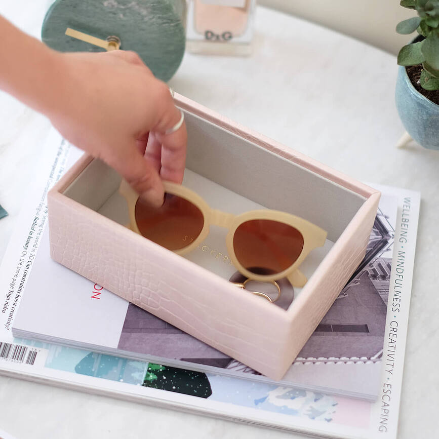 Stackers Croc Boîte à Bijoux ouverte, mini, rose