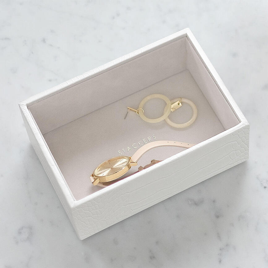 Stackers Croc Boîte à Bijoux ouverte, mini, rose