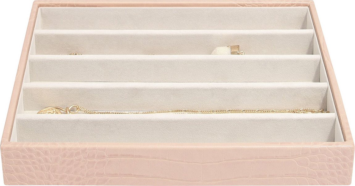 Stackers Croc Schmuckkästchen classic 5-Fächer rosa