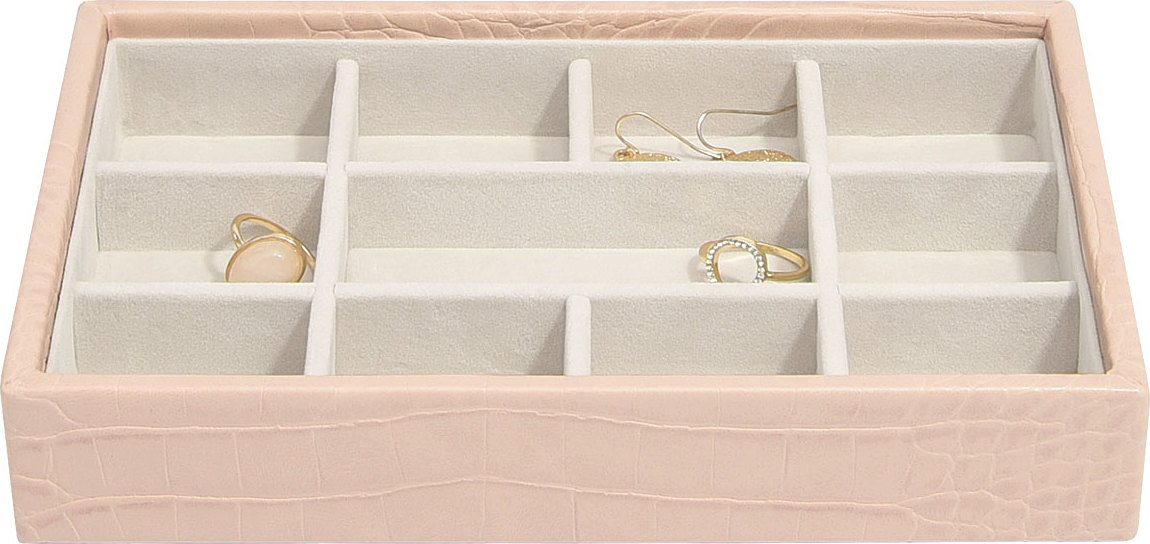 Stackers Croc Schmuckkästchen mini 11-Fächer rosa