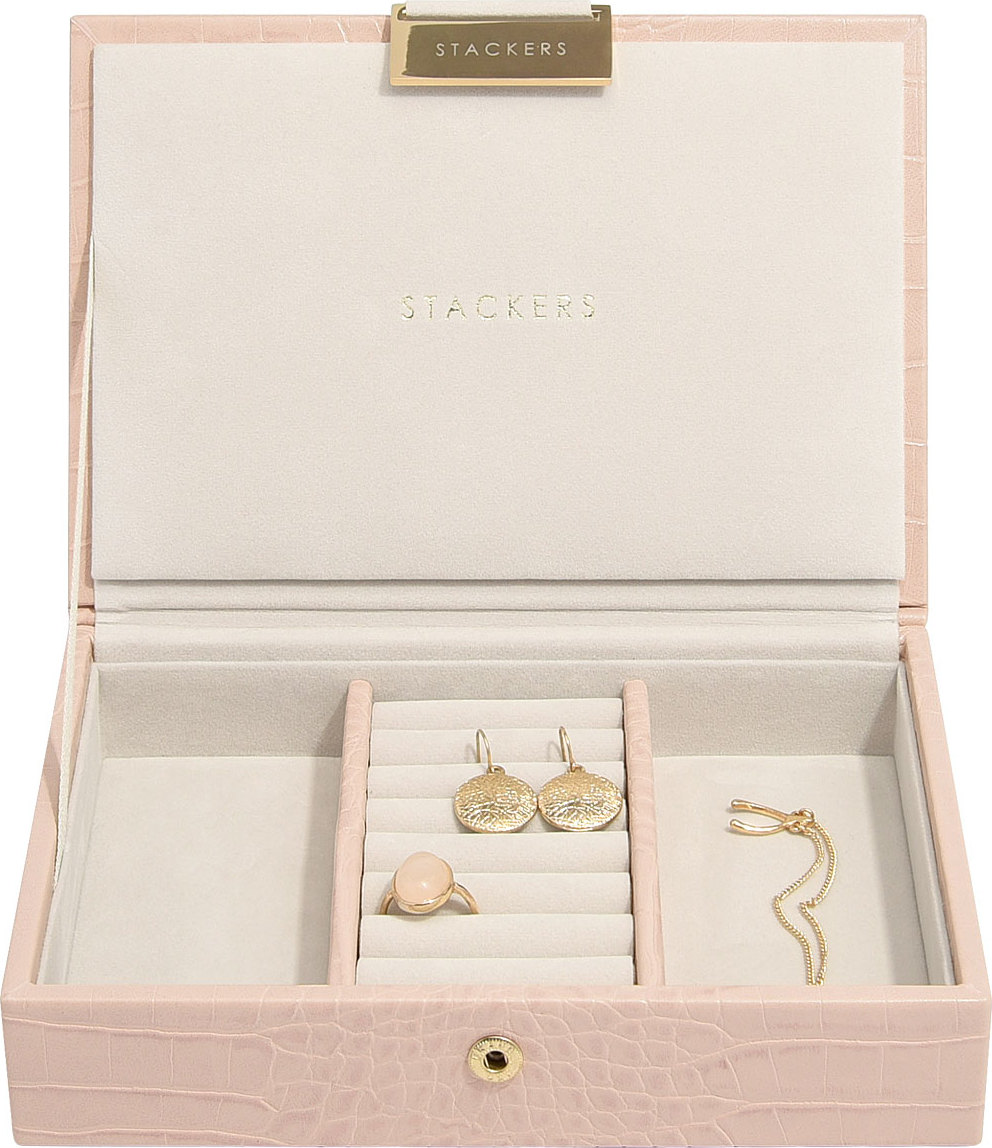 Stackers Croc Schmuckkästchen mini rosa mit Deckel