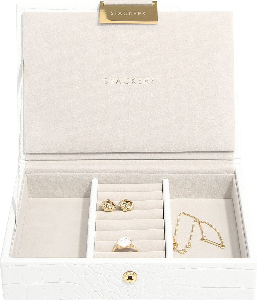 Stackers Croc Schmuckkästchen mini weiß mit Deckel