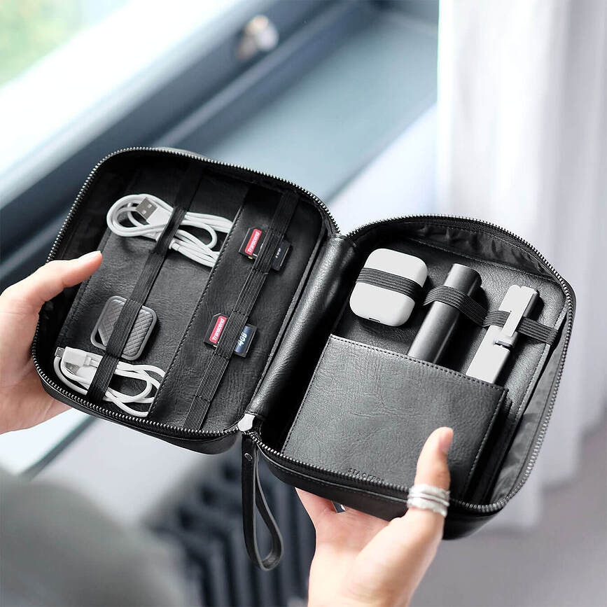 Stackers Étui pour chargeurs et écouteurs, taupe