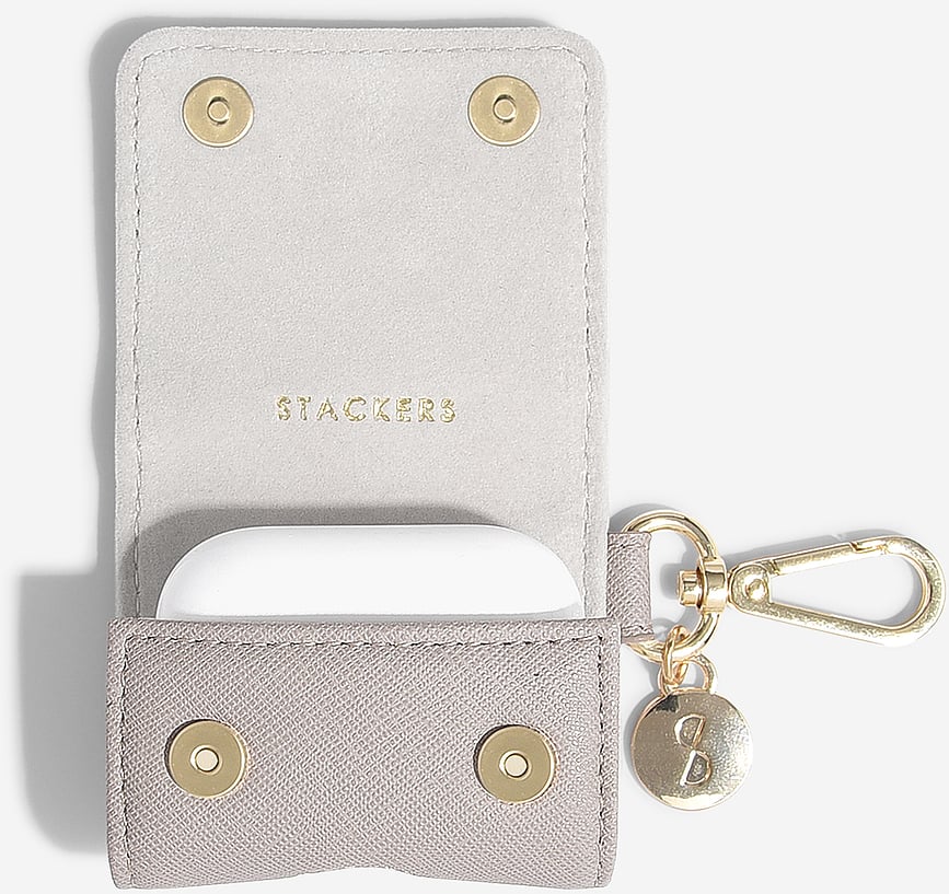 Stackers Etui za brezžične slušalke z obeskom za ključe, taupe