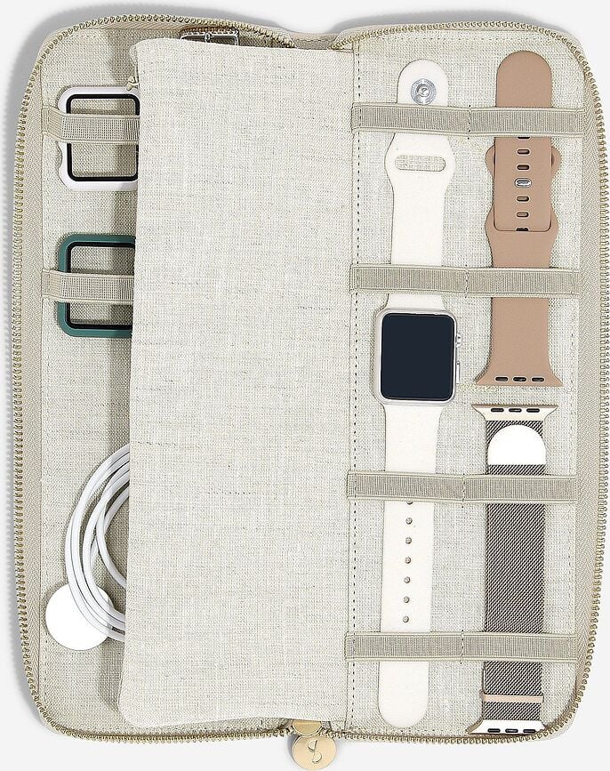 Stackers Etui za ure, svetlo bež, laneno