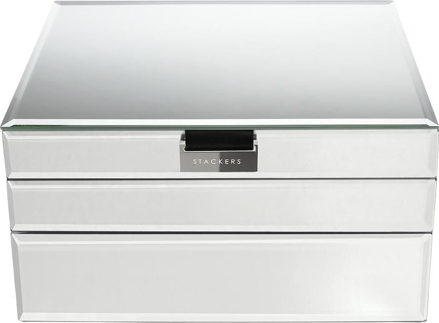 Stackers Glass Škatla za nakit, trojna, z ogledalom