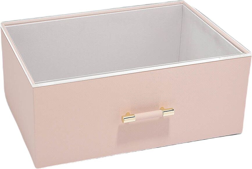 Stackers Handled Boîte de Rangement supersize, taupe, avec couvercle en acrylique