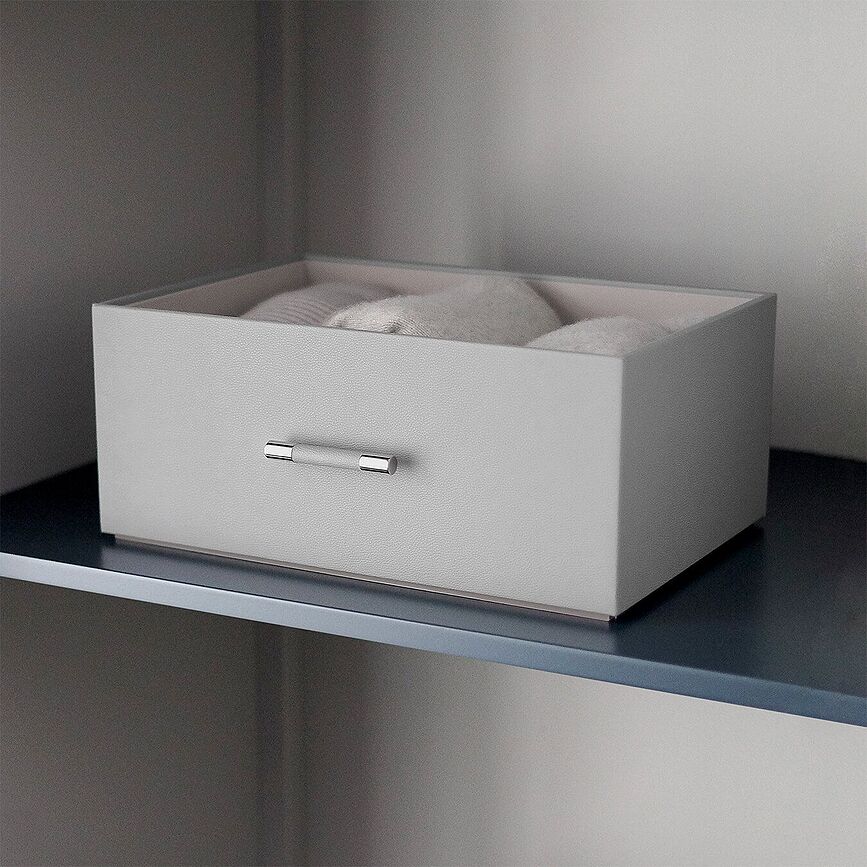 Stackers Handled Boîte de Rangement avec poignées, supersize, taupe