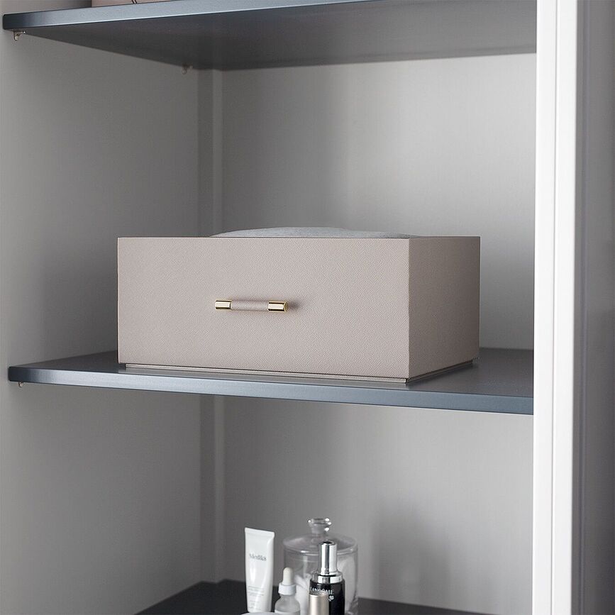 Stackers Handled Boîte de Rangement avec poignées, supersize, taupe