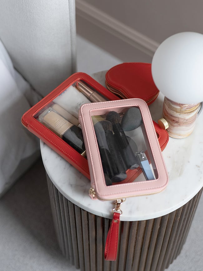 Stackers Heart Kozmetičke Torbice s torbicom za nakit crveno-ružičaste 3 kom.