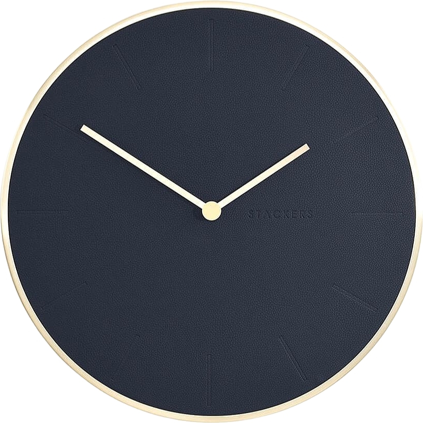 Stackers Horloge murale, 40 cm, bleu marine