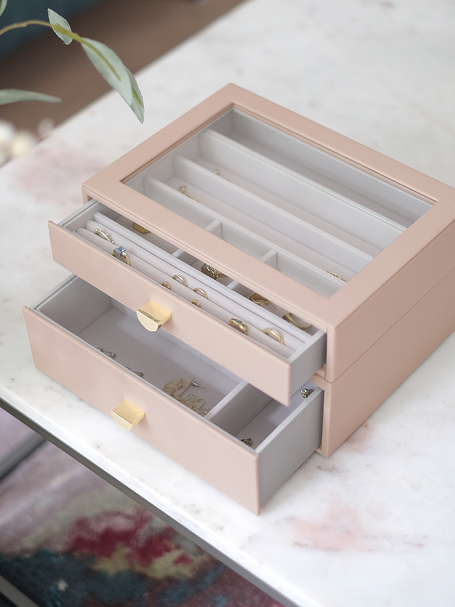 Stackers Jewellery box classic light beige with 2 drawers