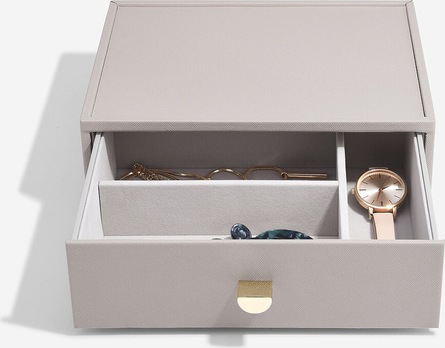 Stackers Jewellery box classic light beige with 2 drawers
