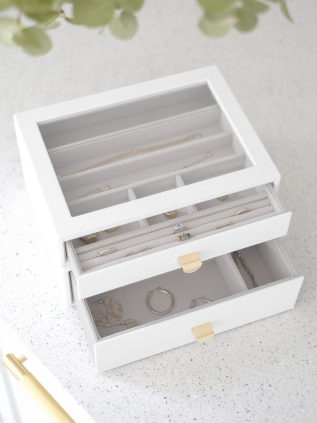 Stackers Jewellery box classic light beige with 2 drawers