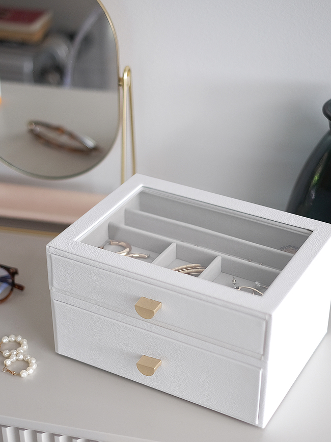 Stackers Jewellery box classic light beige with 2 drawers