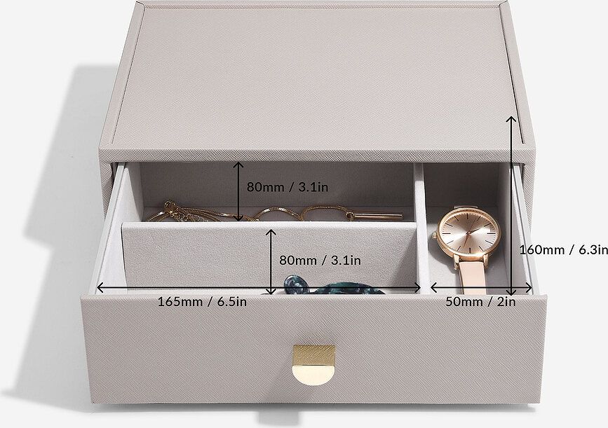 Stackers Jewellery box classic light beige with 2 drawers