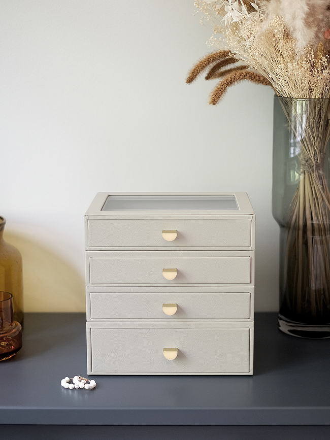 Stackers Jewellery box classic taupe with 4 drawers