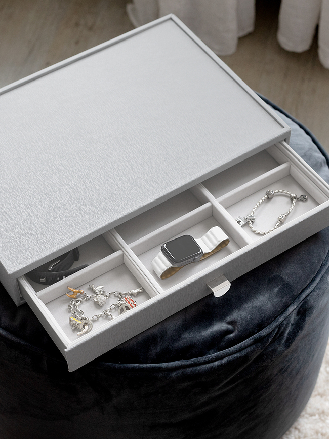 Stackers Jewellery box supersize 9 chambers taupe with drawer