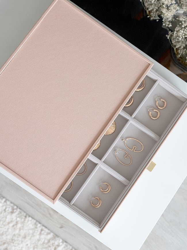 Stackers Jewellery box supersize 9 chambers taupe with drawer