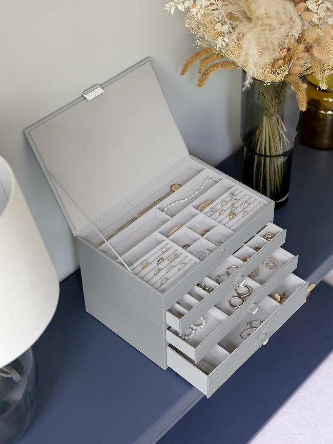 Stackers Κουτί Κοσμημάτων Υπερμεγέθες, τετραπλό, με 3 συρτάρια, ταουπέ