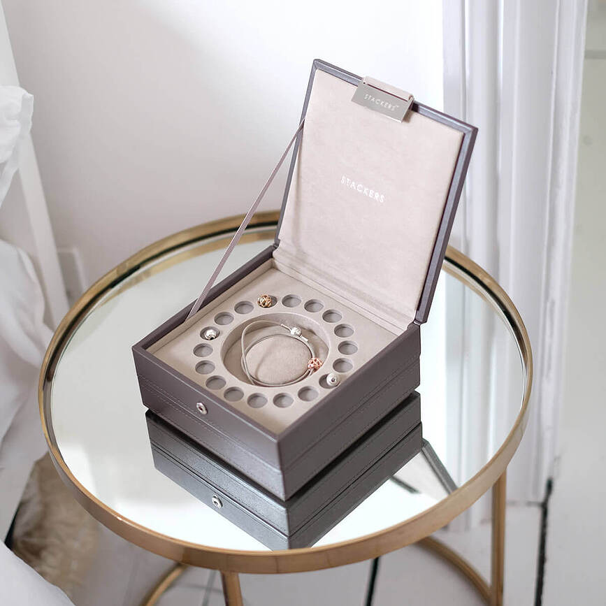 Stackers Κοσμηματοθήκη διπλή, για βραχιόλια και charms, ανοιχτό ροζ