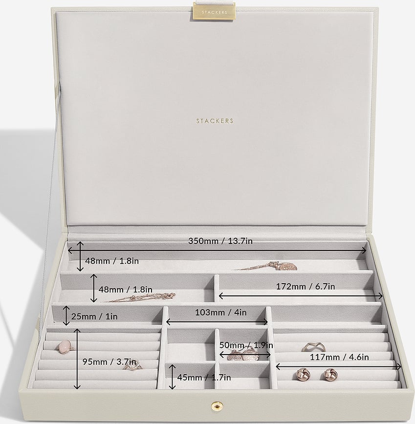 Stackers Κασσετίνα Κοσμημάτων τριπλή, supersize, taupe
