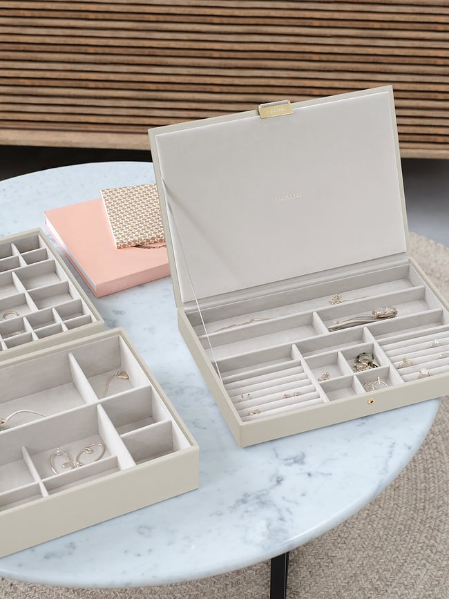 Stackers Κασσετίνα Κοσμημάτων τριπλή, supersize, taupe