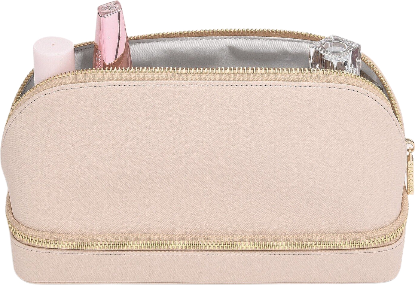 Stackers Kosmetiktasche rosa mit Platz für Schmuck