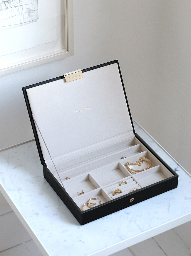 Stackers Κουτί Κοσμημάτων διπλό, κλασικό, taupe