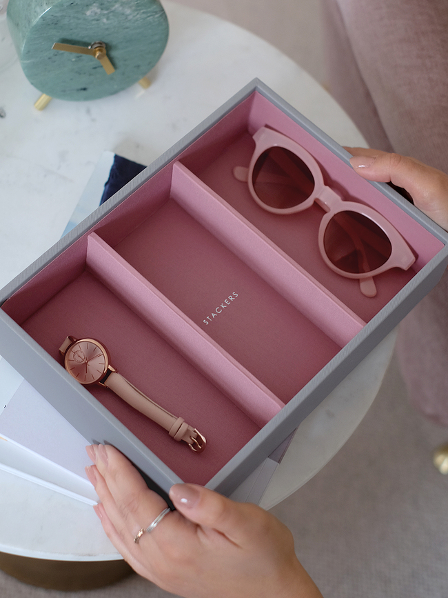 Stackers Κουτί Κοσμημάτων διπλό, κλασικό, taupe