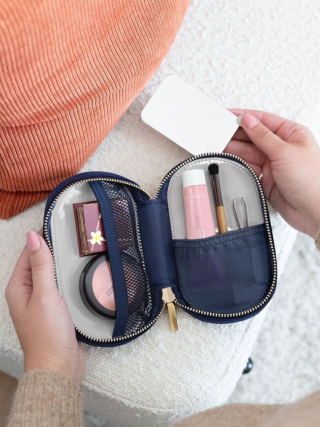 Stackers Kozmetička kutija Compact baršun granatna