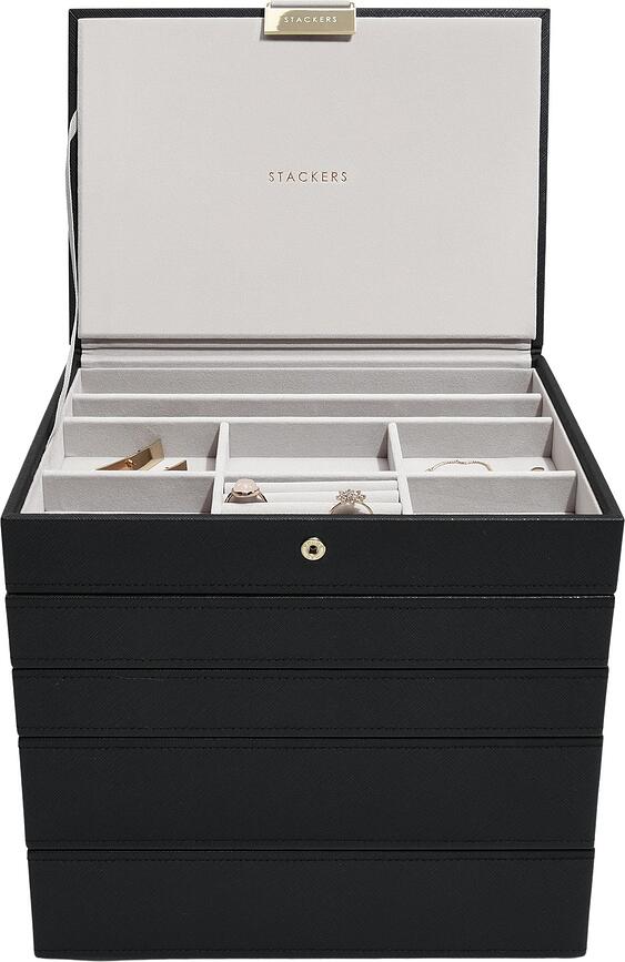 Stackers Kutija za Nakit classic crna Set od 5 dijelova