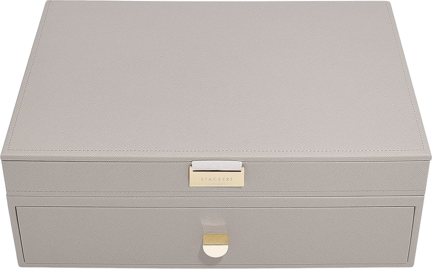 Stackers Kutija za Nakit dvostruka super velika svijetloružičasta s ladicom