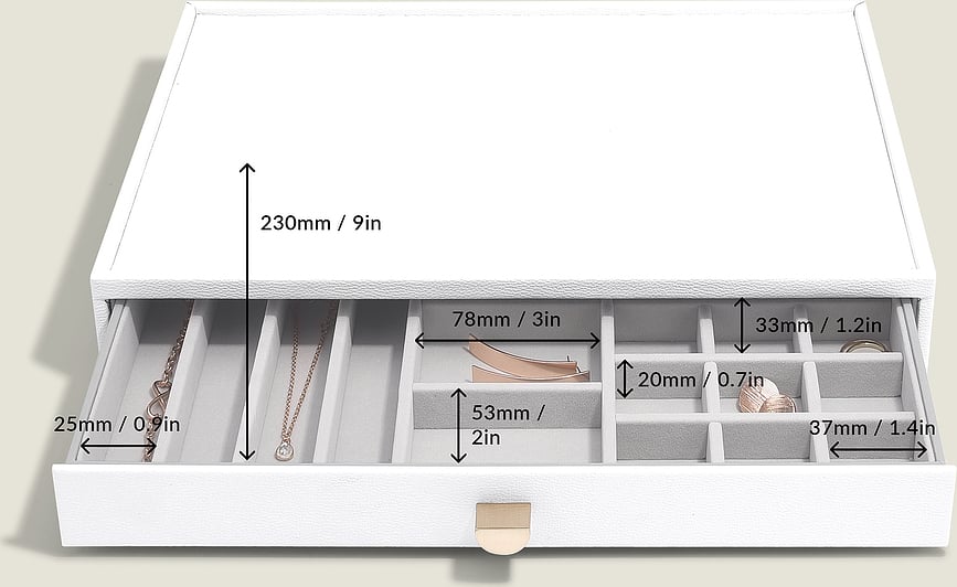 Stackers Kutija za nakit supersize s 19 pretinaca s ladicom taupe