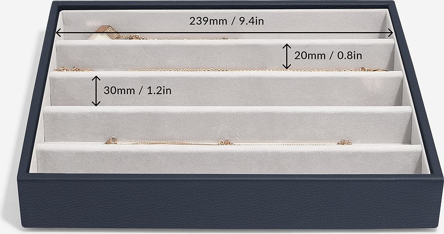 Stackers Kutija za Nakit classic s pet pretinaca baršunasta taupe