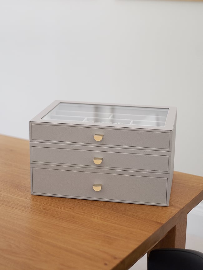 Stackers Kutija za Nakit supervelika s 3 ladice taupe