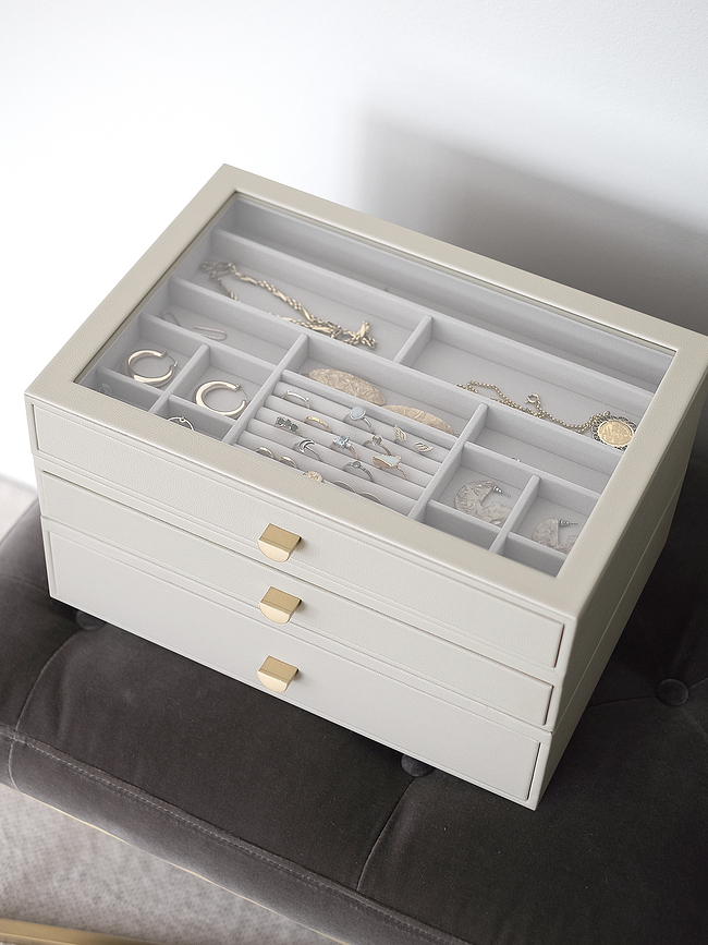 Stackers Kutija za Nakit supervelika s 3 ladice taupe