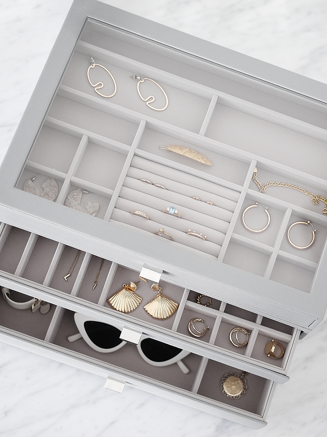 Stackers Kutija za Nakit supervelika s 3 ladice taupe