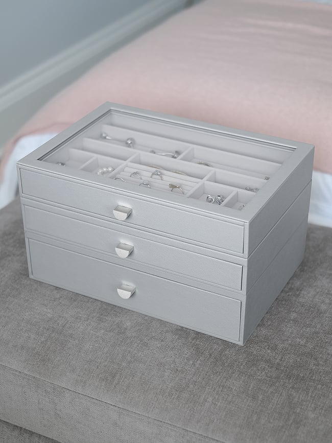 Stackers Kutija za Nakit supervelika s 3 ladice taupe