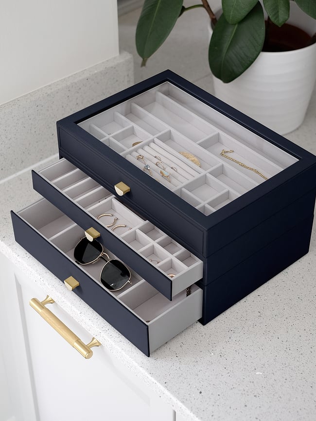 Stackers Kutija za Nakit supervelika s 3 ladice taupe