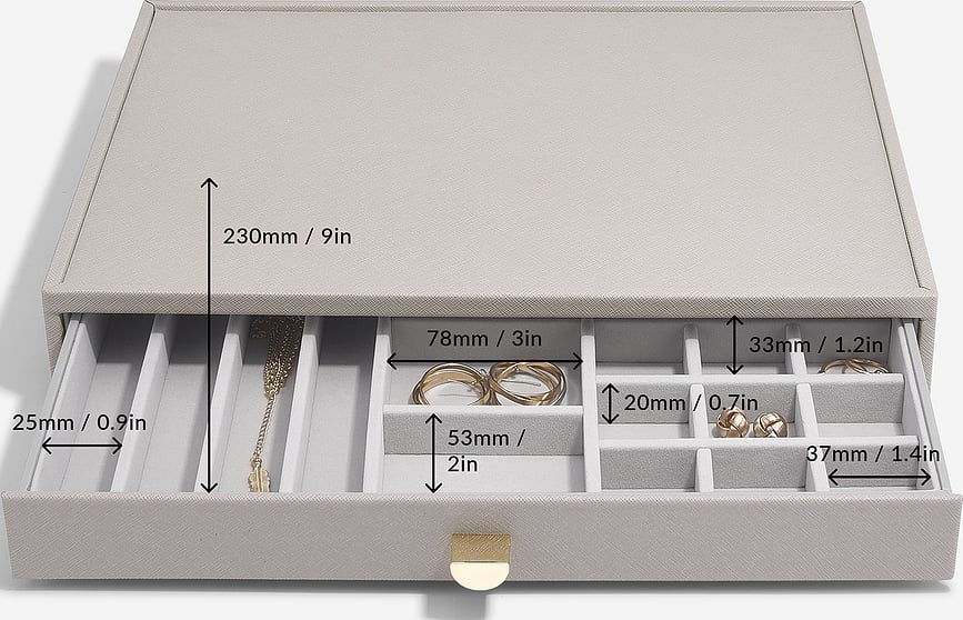 Stackers Kutija za Nakit supersize s 3 ladice taupe