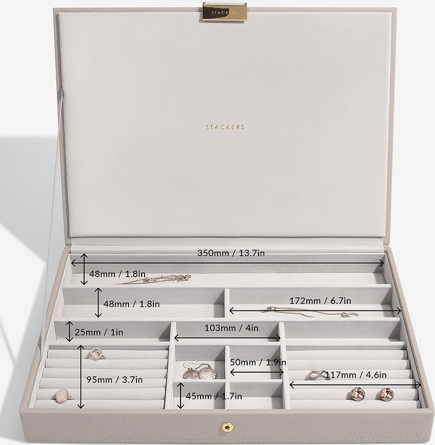 Stackers Kutija za Nakit supersize s 3 ladice taupe