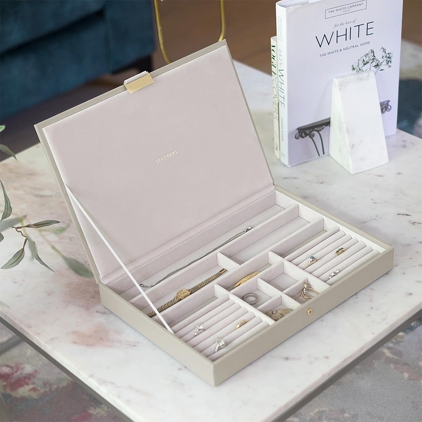 Stackers Kutija za nakit supersize s poklopcem kameno siva