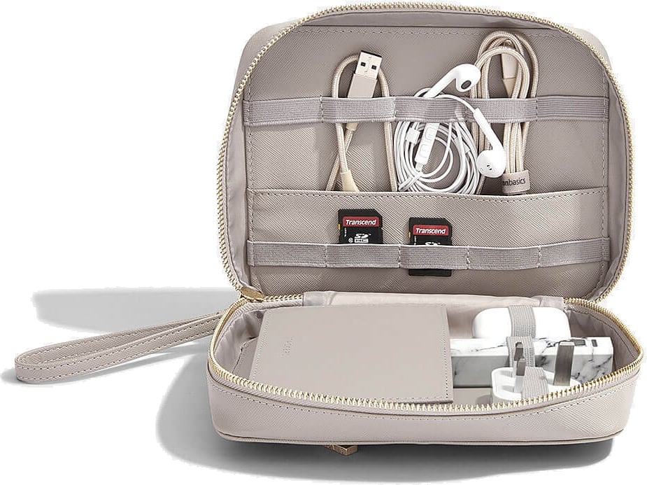 Stackers Ladegerät und Kopfhörer Etui taupe