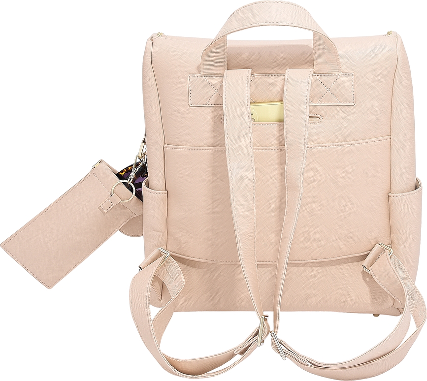 Stackers Luxury Ruksak s ogledalom privjeskom i etuijima crni Set od 5 dijelova